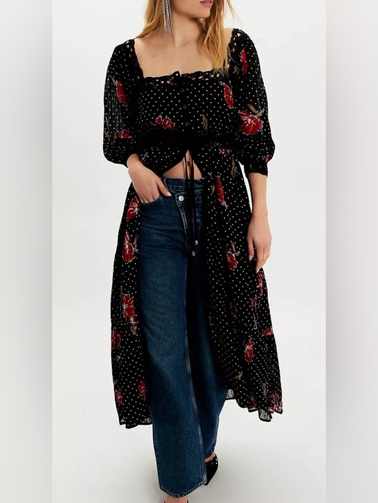 Free People Dresses & Skirts - Free People Morning Meadows Long Sleeve Maxi
